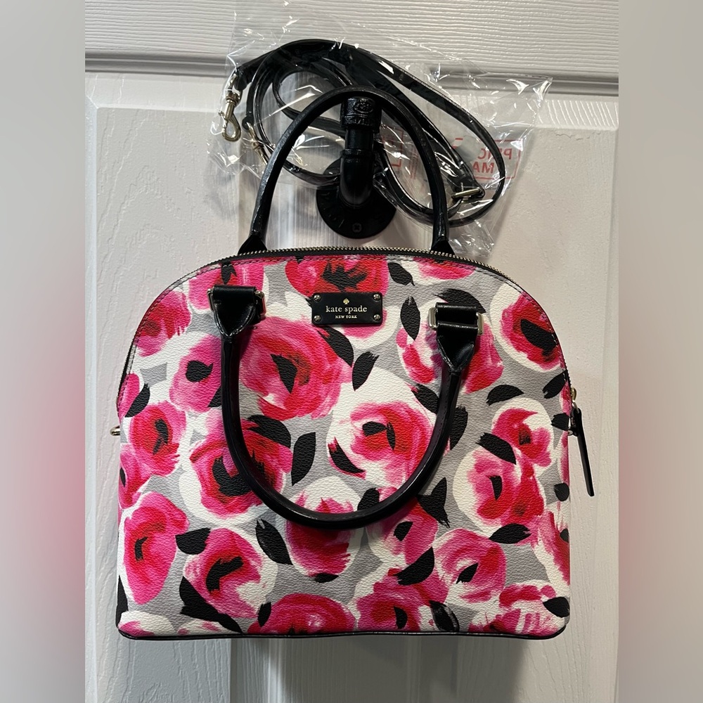 kate spade Carli Grove Street Rose Bed Floral Dome Satchel/Crossbody - NWOT